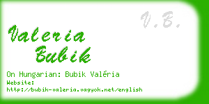 valeria bubik business card